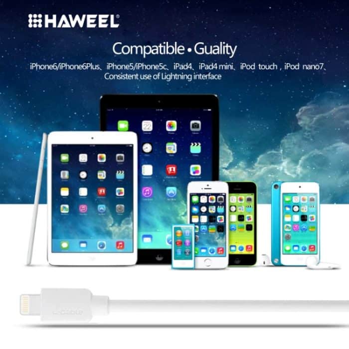 HAWEEL 2 m Hochgeschwindigkeits-8-Pin-zu-USB-Synchronisierungs- und Ladekabel für iPhone, iPad – Bild 5