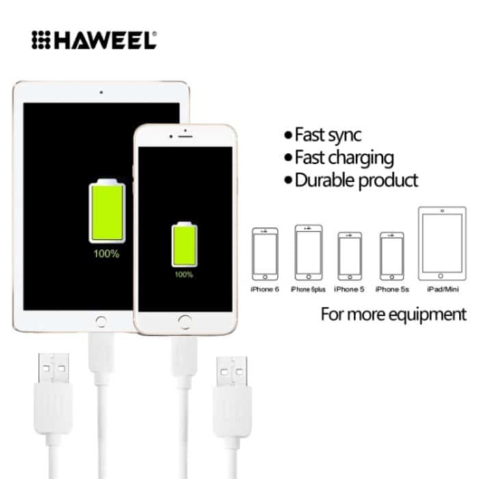 HAWEEL 2 m Hochgeschwindigkeits-8-Pin-zu-USB-Synchronisierungs- und Ladekabel für iPhone, iPad – Bild 8