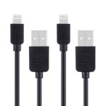 2 PCs Haweel 1 m Hochgeschwindigkeit 8 Pin bis USB -Synchronisation und Ladekabelkit für iPhone, iPad (schwarz)