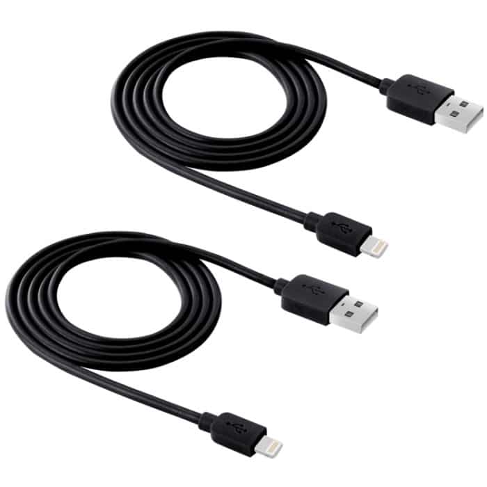 2 PCs Haweel 1 m Hochgeschwindigkeit 8 Pin bis USB -Synchronisation und Ladekabelkit für iPhone, iPad (schwarz) – Bild 2