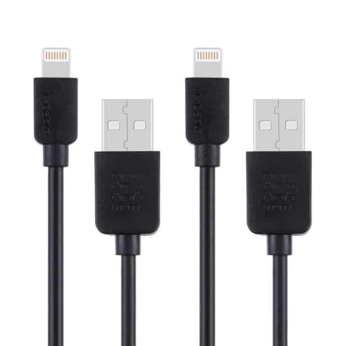 2 PCs Haweel 1 m Hochgeschwindigkeit 8 Pin bis USB -Synchronisation und Ladekabelkit für iPhone, iPad (schwarz) – Bild 3