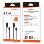 2 PCs Haweel 1 m Hochgeschwindigkeit 8 Pin bis USB -Synchronisation und Ladekabelkit für iPhone, iPad (schwarz) – Bild 4