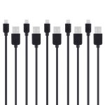 5 PCs Haweel 1 m Hochgeschwindigkeit 8 Pin bis USB -Synchronisation und Ladekabelkit für iPhone, iPad (schwarz) – Bild 3