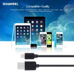 5 PCs Haweel 1 m Hochgeschwindigkeit 8 Pin bis USB -Synchronisation und Ladekabelkit für iPhone, iPad (schwarz) – Bild 5