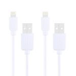 2 PCs Haweel 1 m Hochgeschwindigkeit 8 Pin bis USB -Synchronisation und Ladekabelkit für iPhone, iPad (weiß)