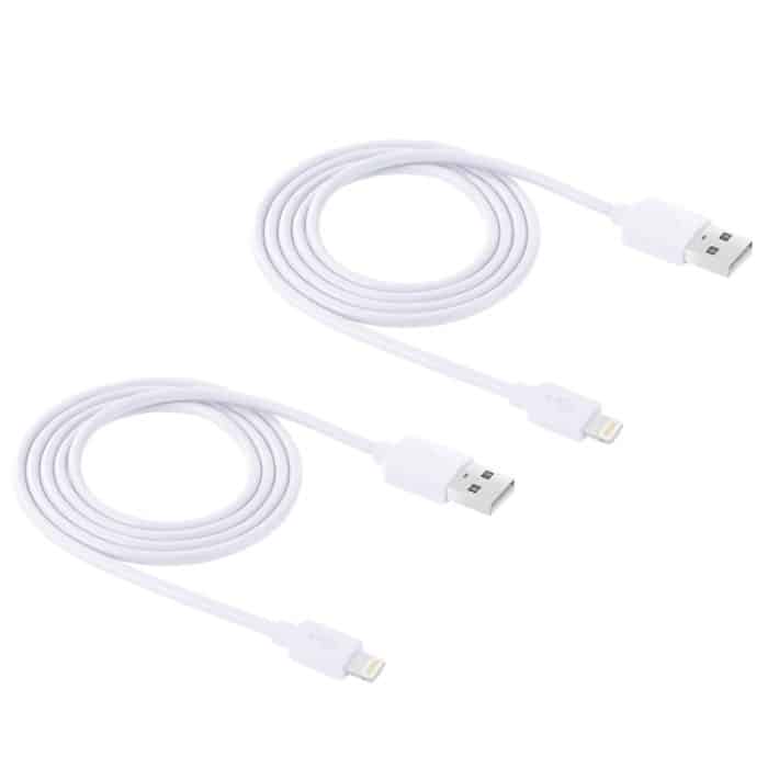 2 PCs Haweel 1 m Hochgeschwindigkeit 8 Pin bis USB -Synchronisation und Ladekabelkit für iPhone, iPad (weiß) – Bild 2