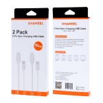 2 PCs Haweel 1 m Hochgeschwindigkeit 8 Pin bis USB -Synchronisation und Ladekabelkit für iPhone, iPad (weiß) – Bild 4