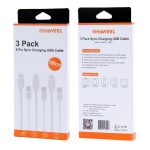 3 PCs Haweel 1 m Hochgeschwindigkeit 8 Pin bis USB -Synchronisation und Ladekabelkit für iPhone, iPad (weiß) – Bild 4