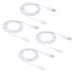 4 PCs Haweel 1M Hochgeschwindigkeit 8 Pin bis USB -Synchronisation und Ladekabelkit für iPhone, iPad (weiß) – Bild 2