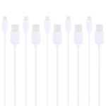 5 PCs Haweel 1 m Hochgeschwindigkeit 8 Pin bis USB -Synchronisation und Ladekabelkit für iPhone, iPad (weiß)