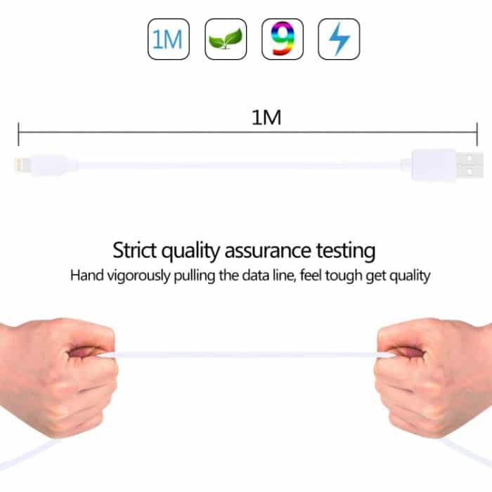 5 PCs Haweel 1 m Hochgeschwindigkeit 8 Pin bis USB -Synchronisation und Ladekabelkit für iPhone, iPad (weiß) – Bild 4