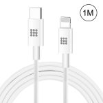 Haweel 25W 3A USB-C / Typ-C bis 8 Pin PD Schnelles Ladekabel für iPhone, iPad, Kabellänge: 1M