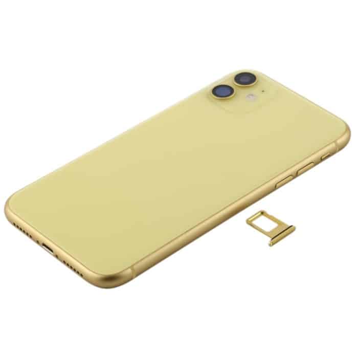 Baugruppe der hinteren Akkuabdeckung (mit Seitentasten und Ein-/Aus-Taste + Lautstärketasten-Flexkabel & kabellosem Lademodul & Motor & Ladeanschluss & Lautsprecher-Klingelton-Summer & Kartenfach & Kameraobjektivabdeckung) für iPhone 11, For iPhone 11... – Bild 2