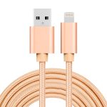 3 m langes 3 A gewebtes 8-poliges USB-Daten-/Ladekabel mit Metallkopf – Bild 2