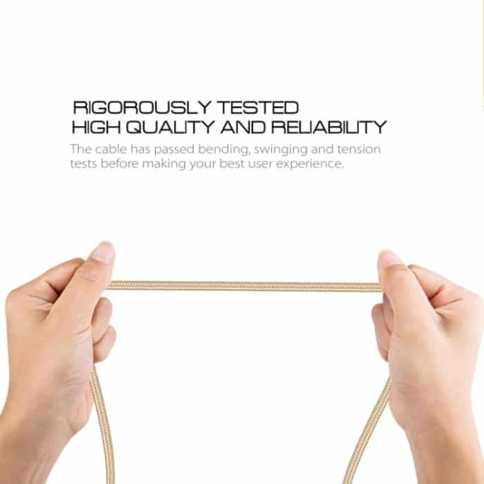 3 m langes 3 A gewebtes 8-poliges USB-Daten-/Ladekabel mit Metallkopf – Bild 6