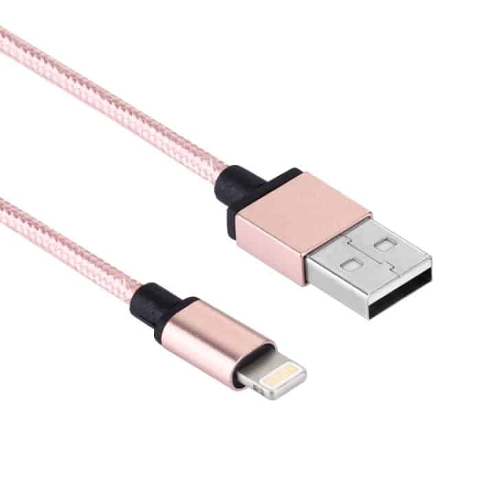 1 m langes, gewebtes Daten-/Ladekabel mit Metallkopf, 58 Adern, 8 Pins auf USB 2.0 – Bild 5