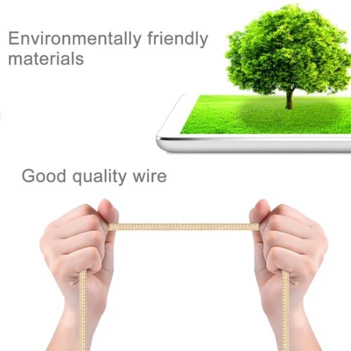 1 m langes, gewebtes Daten-/Ladekabel mit Metallkopf, 58 Adern, 8 Pins auf USB 2.0 – Bild 7