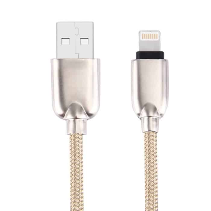 1 m langes, gewebtes 108-Kupferkern-8-Pin-auf-USB-Daten-Synchronisierungs-Ladekabel für iPhone, iPad – Bild 3