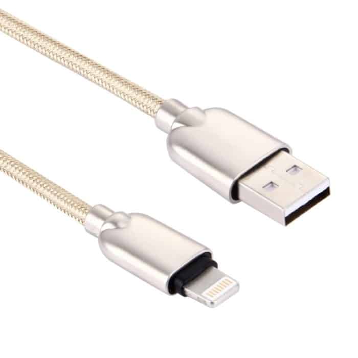 1 m langes, gewebtes 108-Kupferkern-8-Pin-auf-USB-Daten-Synchronisierungs-Ladekabel für iPhone, iPad – Bild 4