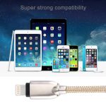 1 m langes, gewebtes 108-Kupferkern-8-Pin-auf-USB-Daten-Synchronisierungs-Ladekabel für iPhone, iPad – Bild 5