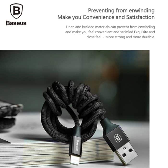 Baseus 1,8 m 2A Yiven-Kabel, gewebter Stil, Metallkopf, 8-poliges auf USB-Datensynchronisierungs-Ladekabel für iPhone, iPad und iPod – Bild 11