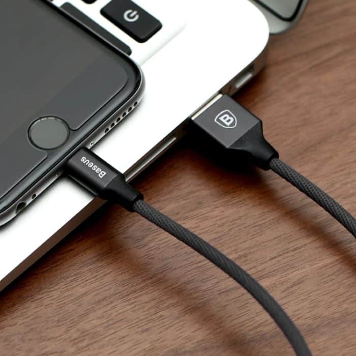 Baseus 1,8 m 2A Yiven-Kabel, gewebter Stil, Metallkopf, 8-poliges auf USB-Datensynchronisierungs-Ladekabel für iPhone, iPad und iPod – Bild 12
