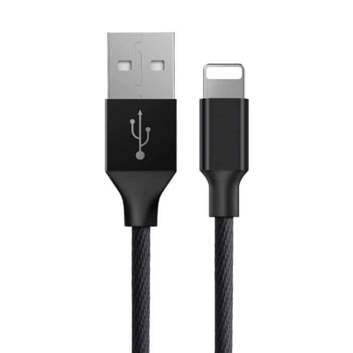 Baseus 1,8 m 2A Yiven-Kabel, gewebter Stil, Metallkopf, 8-poliges auf USB-Datensynchronisierungs-Ladekabel für iPhone, iPad und iPod – Bild 3