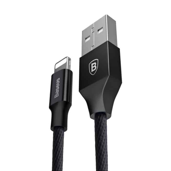 Baseus 1,8 m 2A Yiven-Kabel, gewebter Stil, Metallkopf, 8-poliges auf USB-Datensynchronisierungs-Ladekabel für iPhone, iPad und iPod – Bild 4
