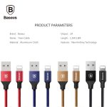 Baseus 1,8 m 2A Yiven-Kabel, gewebter Stil, Metallkopf, 8-poliges auf USB-Datensynchronisierungs-Ladekabel für iPhone, iPad und iPod – Bild 8