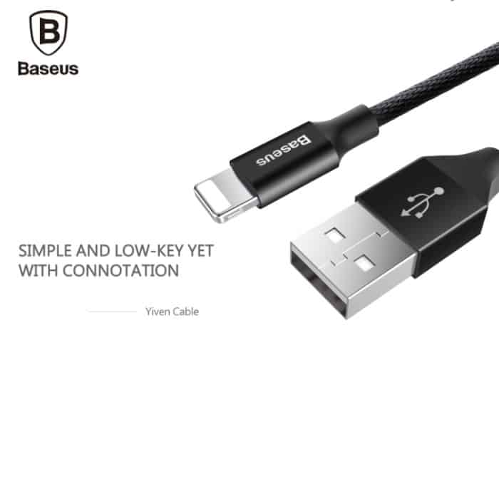 Baseus 1,8 m 2A Yiven-Kabel, gewebter Stil, Metallkopf, 8-poliges auf USB-Datensynchronisierungs-Ladekabel für iPhone, iPad und iPod – Bild 9