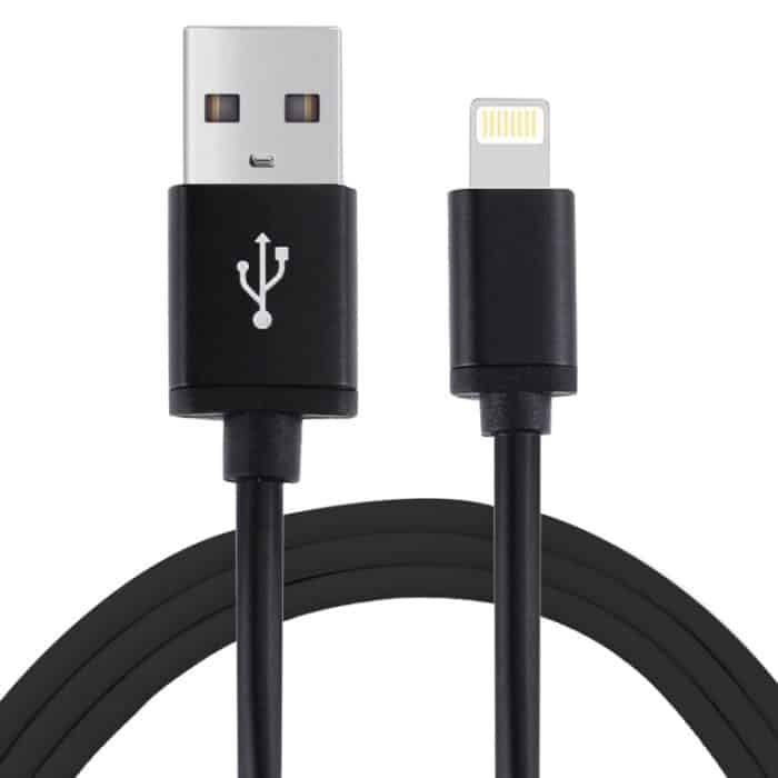 IP6G5599B.jpg 1 m langes 3 A 8-Pin-auf-USB-Daten-Synchronisierungs-Ladekabel für iPhone, iPad, Durchmesser: 4 cm – Bild 1