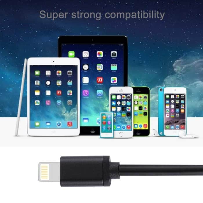 1 m langes 3 A 8-Pin-auf-USB-Daten-Synchronisierungs-Ladekabel für iPhone, iPad, Durchmesser: 4 cm – Bild 6