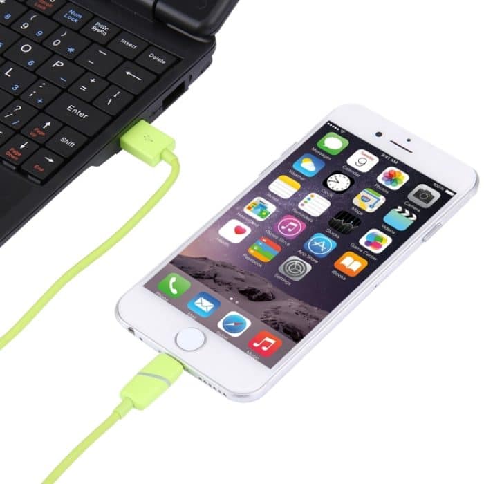 1 m rundes Spulen-Geschenkbox-Design, 8-poliges auf USB-Datensynchronisierungskabel mit Anzeige für iPhone, iPad – Bild 7