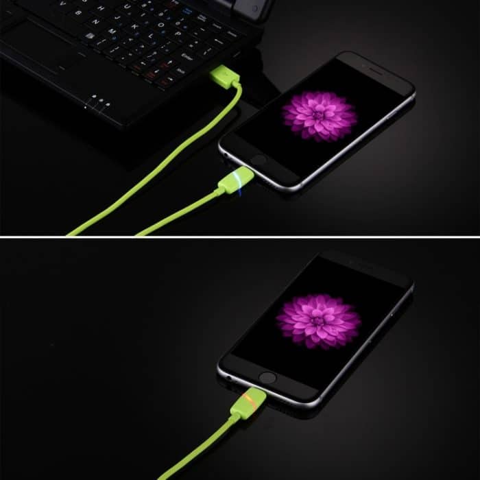 1 m rundes Spulen-Geschenkbox-Design, 8-poliges auf USB-Datensynchronisierungskabel mit Anzeige für iPhone, iPad – Bild 9