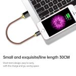 awei CL-25 0,3 m 2,4 A USB-auf-8-Pin-Metall-Schnellladekabel für iPhone, iPad – Bild 4