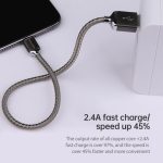awei CL-25 0,3 m 2,4 A USB-auf-8-Pin-Metall-Schnellladekabel für iPhone, iPad – Bild 7