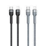 REMAX RC-171 Jany Series 1 m PD20W USB-auf-8-Pin-Aluminiumlegierungsgeflecht-Schnelllade-Datenkabel – Bild 2