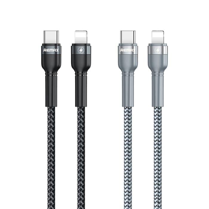 REMAX RC-171 Jany Series 1 m PD20W USB-auf-8-Pin-Aluminiumlegierungsgeflecht-Schnelllade-Datenkabel – Bild 2