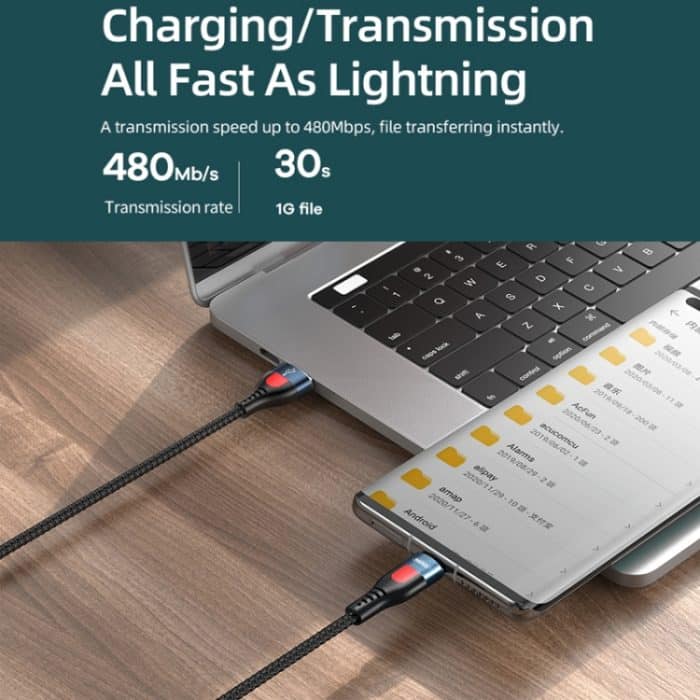 REMAX RC-188i Lesu Pro 1 m PD20W Typ-C auf 8-poliges, geflochtenes Aluminiumlegierungs-Schnellladedatenkabel – Bild 6