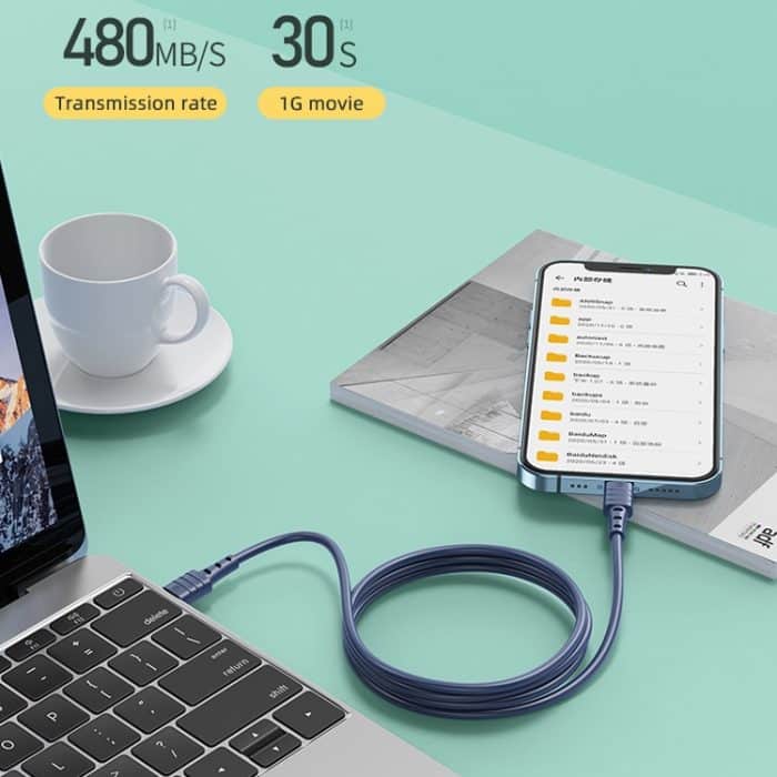 REMAX RC-068i PD 20 W Typ-C / USB-C auf 8-poliges hochelastisches TPE-Schnellladedatenkabel, Länge: 1 m – Bild 7