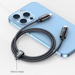 REMAX RC-128i 20 W Typ-C / USB-C auf 8-poliges, intelligentes Digitaldisplay, geflochtenes Ladedatenkabel aus Zinklegierung, Länge: 1,2 m – Bild 2