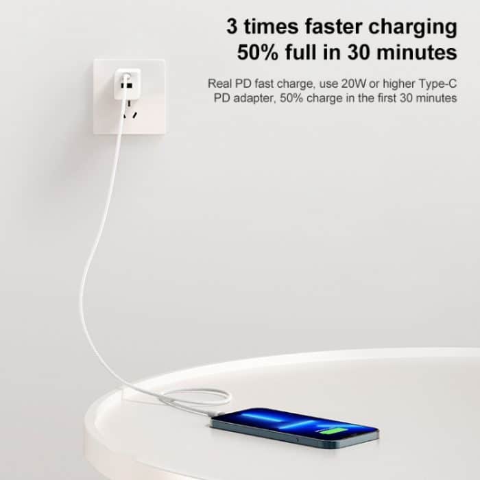 MOMAX DL51D Typ-C / USB-C auf 8 Pin PD geflochtenes Schnellladekabel, Länge: 1,2 m – Bild 2