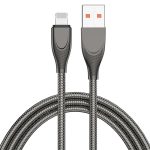 ADC-009 USB-auf-8-Pin-Schlauch-Schnellladekabel aus Zinklegierung, Kabellänge: 1 m