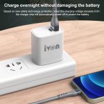 IVON CA92 2,4 A max. USB-auf-8-Pin-Gummi-Schnelllade-Datenkabel, Länge: 1,5 m – Bild 6