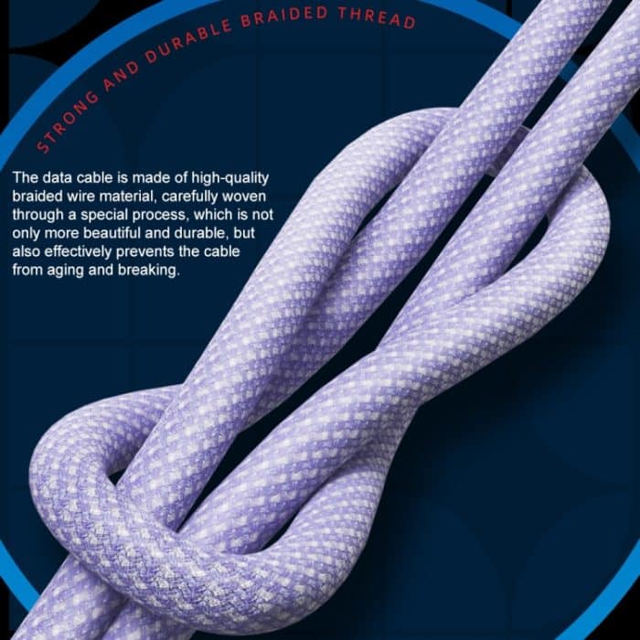 WEKOME WDC-03 Tidal Energy Series 2,4 A USB auf 8 Pin geflochtenes Datenkabel, Länge: 1 m – Bild 7