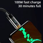 Mutural Li-CC008 1,2 m 10 W transparentes Digitalanzeige-USB-auf-8-Pin-Ladedatenkabel – Bild 3