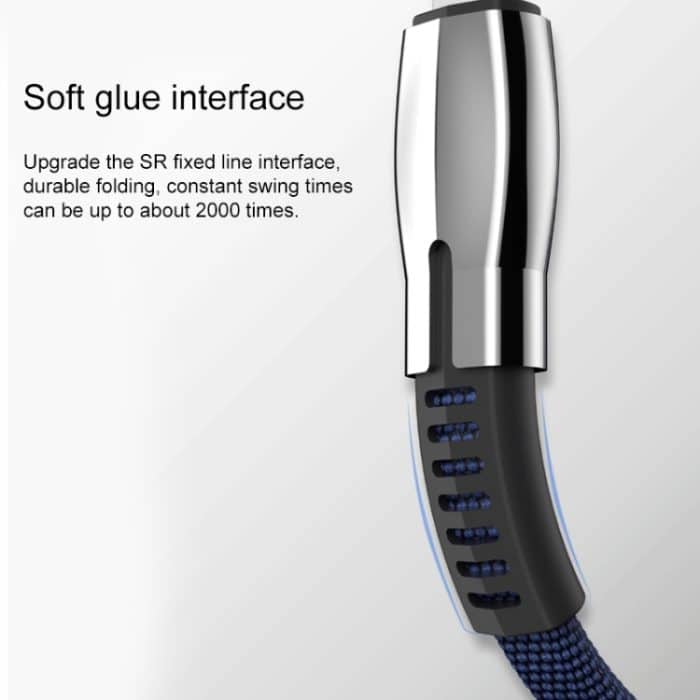 WK WDC-107i 1 m 2,4 A Saint Zinc Alloy Series USB-auf-8-Pin-Datensynchronisierungs-Ladekabel – Bild 4