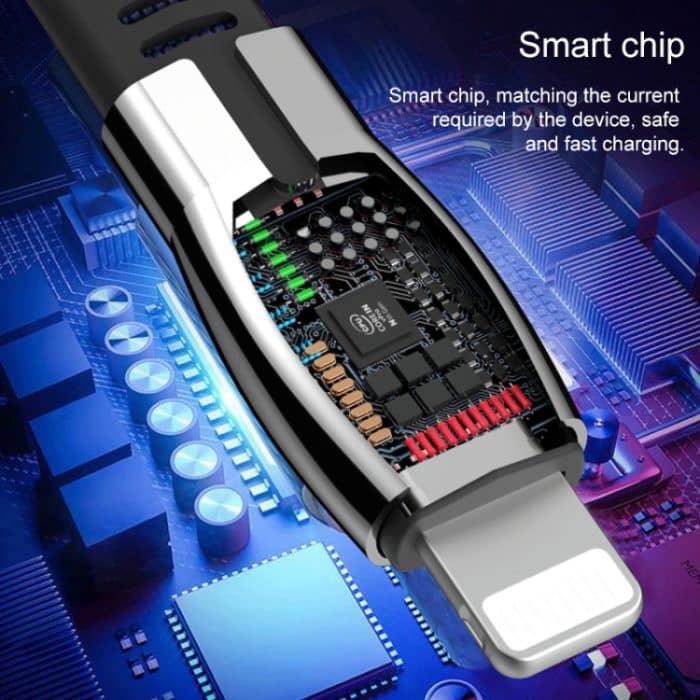 WK WDC-107i 1 m 2,4 A Saint Zinc Alloy Series USB-auf-8-Pin-Datensynchronisierungs-Ladekabel – Bild 6