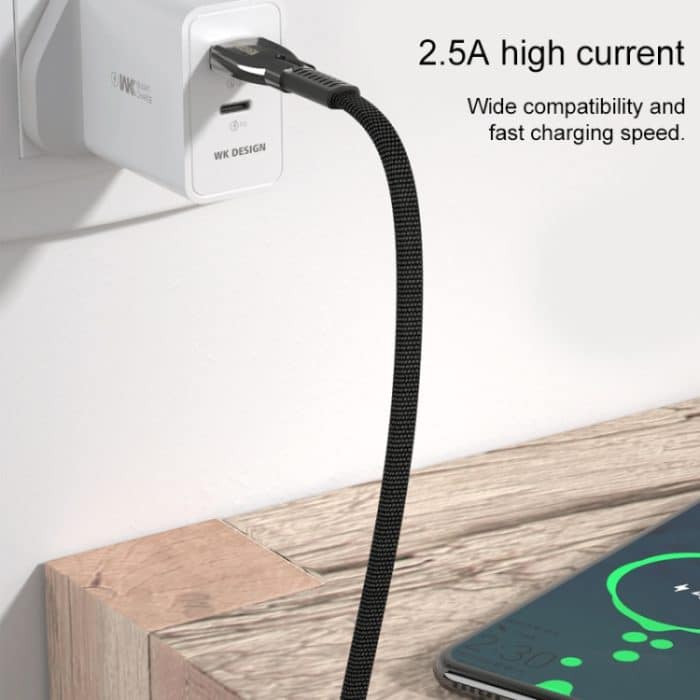 WK WDC-107i 1 m 2,4 A Saint Zinc Alloy Series USB-auf-8-Pin-Datensynchronisierungs-Ladekabel – Bild 8