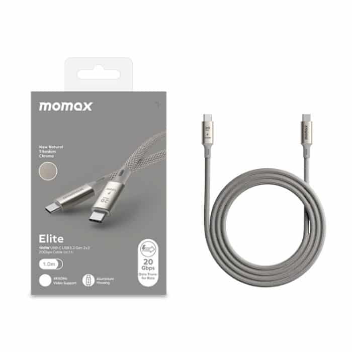 MOMAX DC31 1 m USB3.2 USB-C/Typ-C auf USB-C/Typ-C 100 W geflochtenes Datensynchronisierungs-Ladekabel – Bild 11
